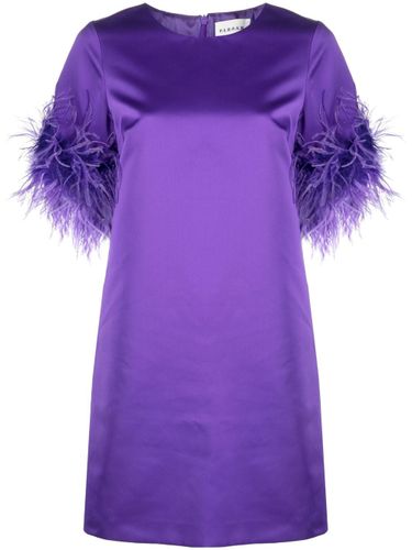 PAROSH - Feathered Mini Dress - Parosh - Modalova