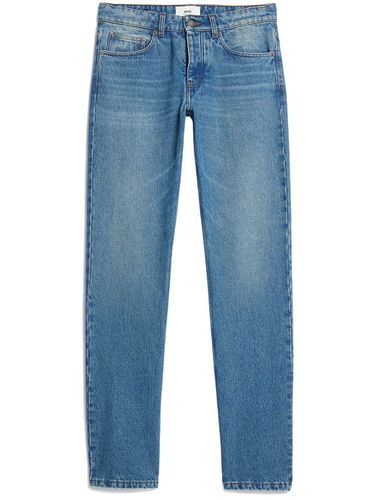 Tapered Fit Denim Cotton Jeans - Ami Paris - Modalova