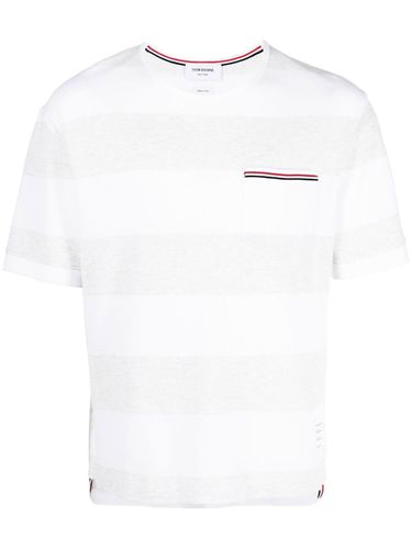 Striped Cotton T-shirt - Thom Browne - Modalova