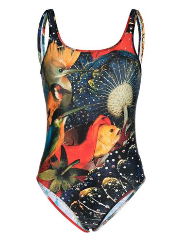 One-piece Printed Jersey Swimsuit - Alexander McQueen - Modalova