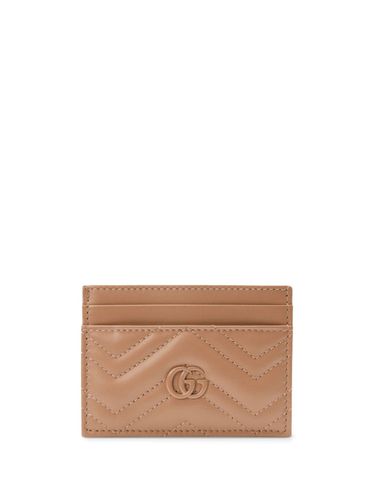 Gg Marmont Leather Card Case - Gucci - Modalova