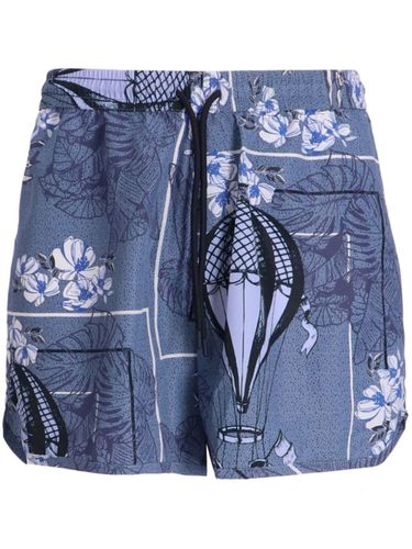 Printed Track Shorts - Emporio Armani - Modalova