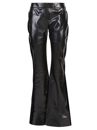 Flared Leather And Velvet Trousers - Tom Ford - Modalova