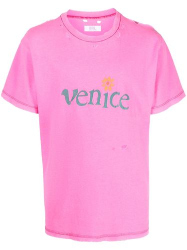 Venice Cotton And Linen Blend T-shirt - Erl - Modalova