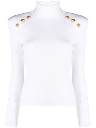 Gold Embossed Buttons Sweater - Balmain - Modalova