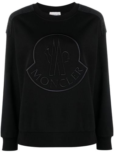 Logo Cotton Crewneck Sweatshirt - Moncler - Modalova