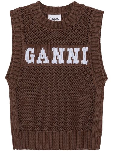 GANNI - Logo Crochet Vest - Ganni - Modalova