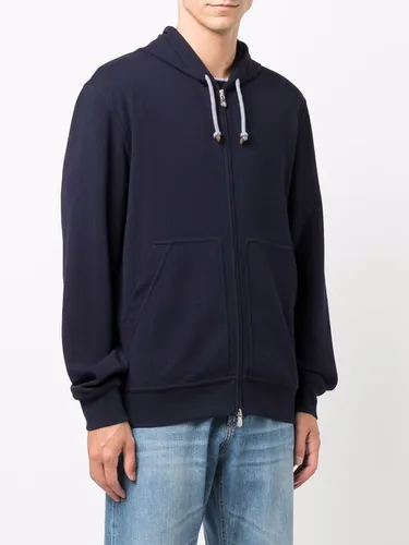 Cotton Zipped Hoodie - Brunello Cucinelli - Modalova