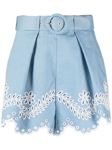 Embroidered Linen Shorts - Zimmermann - Modalova