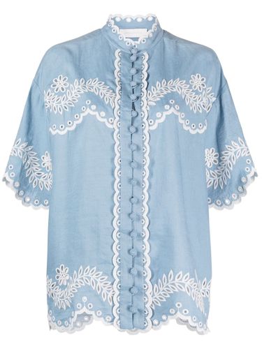 Embroidered Cotton Shirt - Zimmermann - Modalova