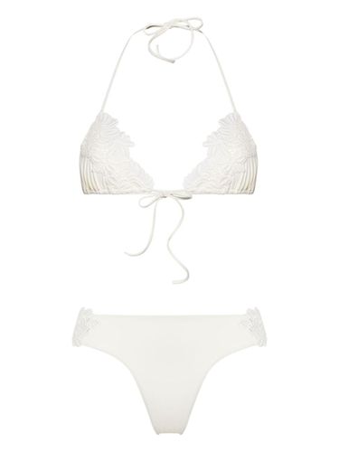 Lace Detail Triangle Bikini Set - Ermanno Scervino - Modalova