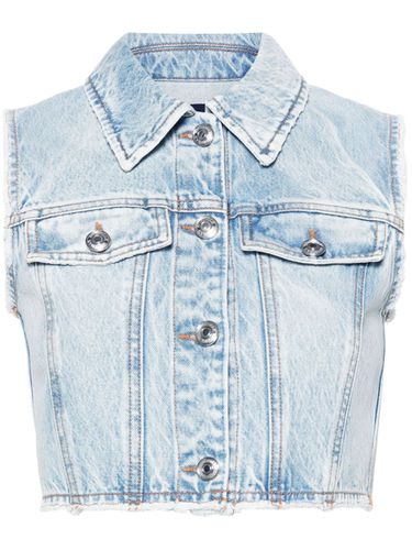 Denim Cotton Cropped Vest - Sportmax - Modalova