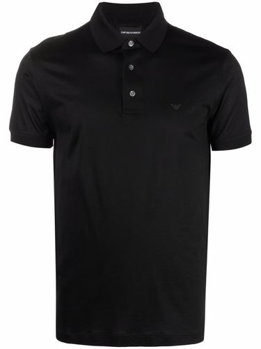 Logo Cotton Blend Polo Shirt - Emporio Armani - Modalova