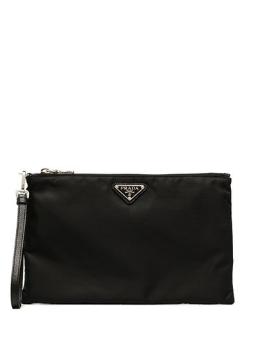 PRADA - Re-nylon And Leather Pouch - Prada - Modalova