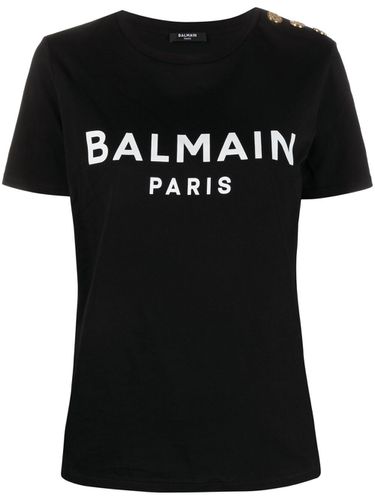 Logo Organic Cotton T-shirt - Balmain - Modalova