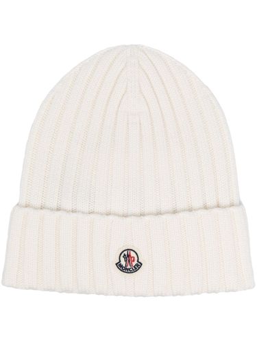 MONCLER - Logo Wool Beanie - Moncler - Modalova