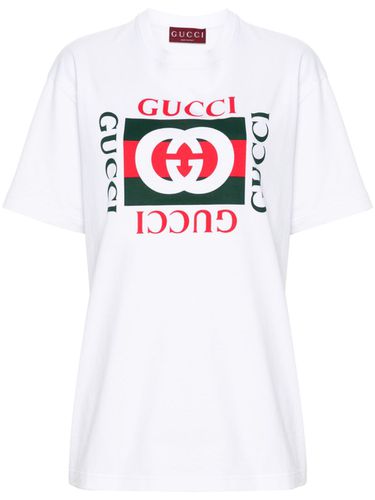 GUCCI - Logo Cotton T-shirt - Gucci - Modalova