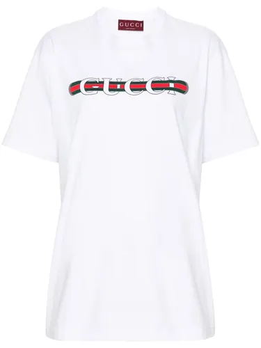 GUCCI - Logo Cotton T-shirt - Gucci - Modalova