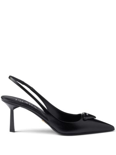 Saffiano Patent Leahter Pumps - Prada - Modalova