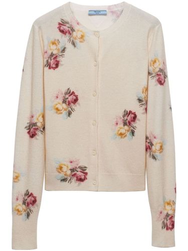 PRADA - Printed Wool Cardigan - Prada - Modalova