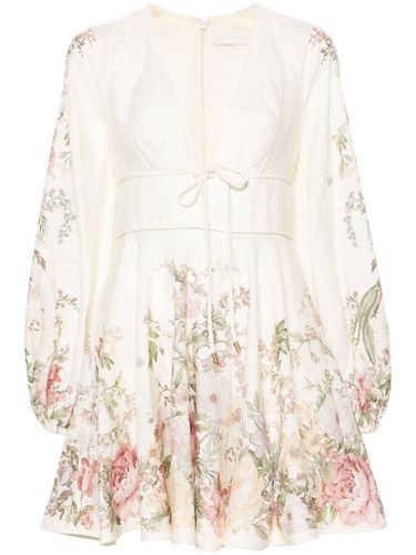 Floral Print Linen Mini Dress - Zimmermann - Modalova