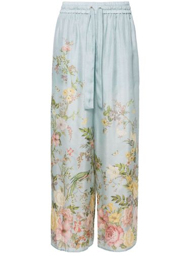 Floral Print Silk Trousers - Zimmermann - Modalova