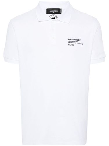 DSQUARED2 - Logo Cotton Polo Shirt - Dsquared2 - Modalova