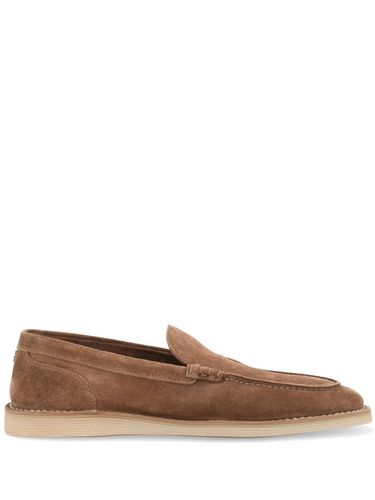 Suede Leather Loafers - Dolce & Gabbana - Modalova