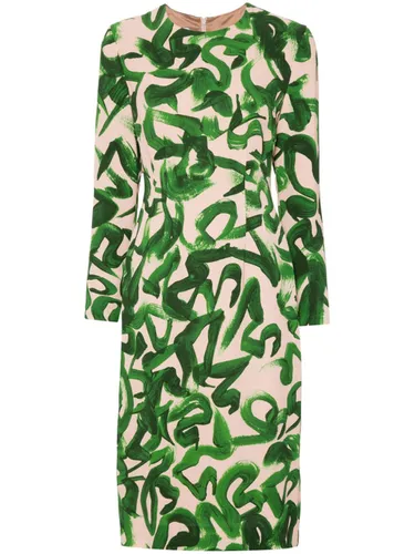 Printed Midi Dress - Dries Van Noten - Modalova