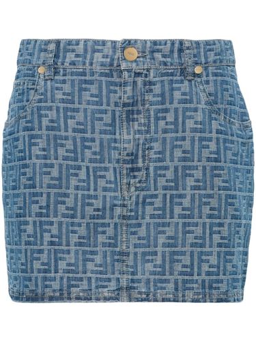 FENDI - Ff Chambray Mini Skirt - Fendi - Modalova