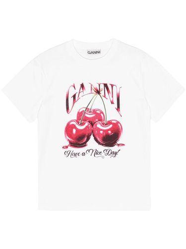 GANNI - Cherry Cotton T-shirt - Ganni - Modalova