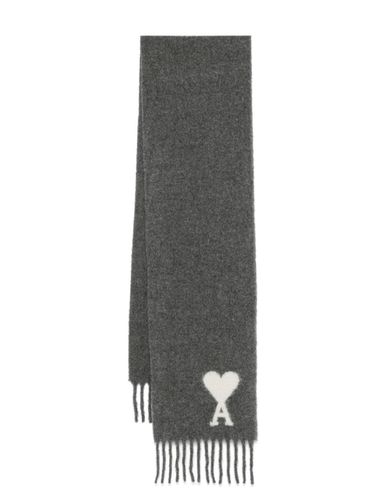 AMI PARIS - Ami De Coeur Wool Scarf - Ami Paris - Modalova