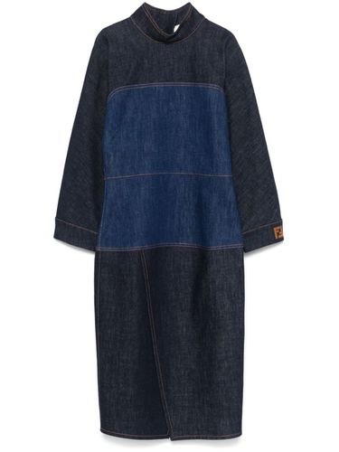 FENDI - Bicolor Denim Midi Dress - Fendi - Modalova