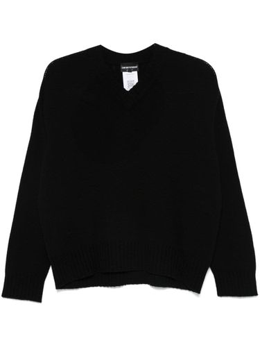 Wool V-necked Sweater - Emporio Armani - Modalova