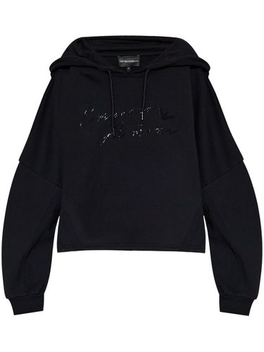 EMPORIO ARMANI - Logo Cotton Hoodie - Emporio Armani - Modalova