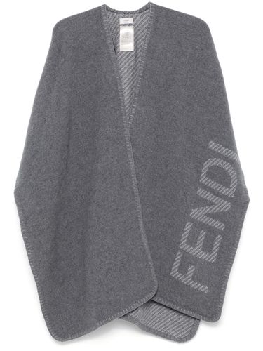 FENDI - Logo Wool Cape - Fendi - Modalova