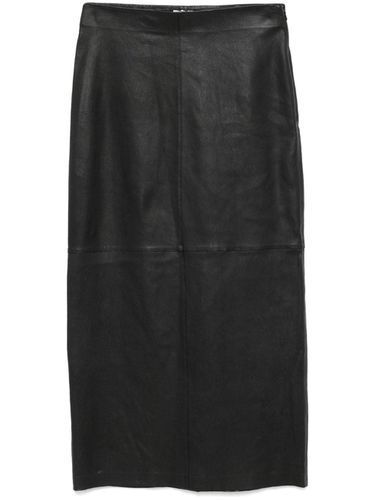 ALYSI - Leather Midi Skirt - Alysi - Modalova