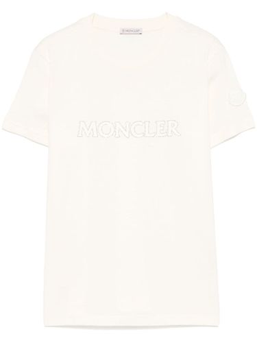 MONCLER - Logo Cotton T-shirt - Moncler - Modalova