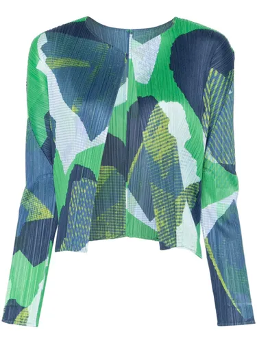 Printed Short Cardigan - Pleats Please Issey Miyake - Modalova