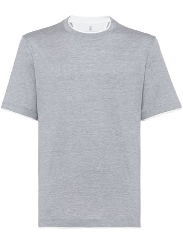 Faux Layering Cotton T-shirt - Brunello Cucinelli - Modalova