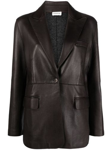 PAROSH - Leather Blazer Jacket - Parosh - Modalova