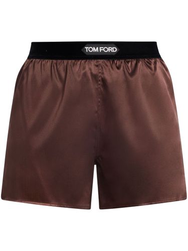 TOM FORD - Logo Silk Shorts - Tom Ford - Modalova