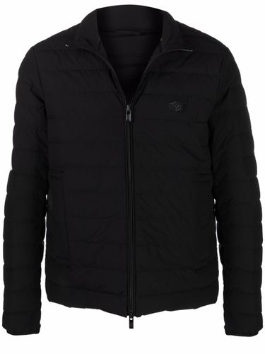 Zipped Short Down Jacket - Emporio Armani - Modalova