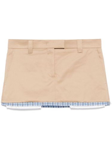 MIU MIU - Cotton Mini Skirt - Miu Miu - Modalova