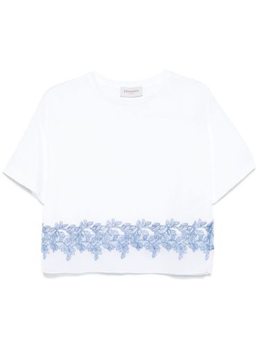 Embroidered Cotton T-shirt - Ermanno - Modalova