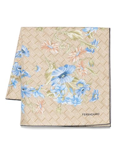 FERRAGAMO - Printed Silk Foulard - Ferragamo - Modalova