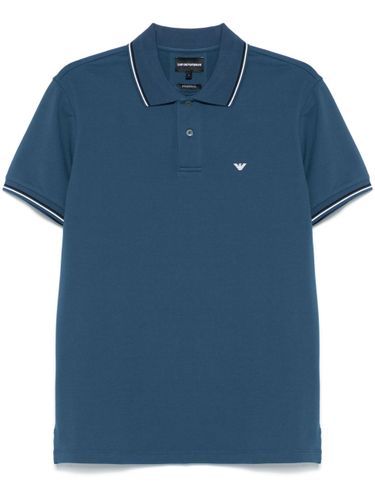 Logo Cotton Polo Shirt - Emporio Armani - Modalova