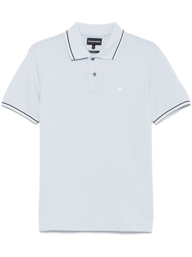 Logo Cotton Polo Shirt - Emporio Armani - Modalova