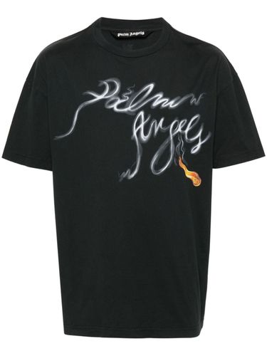 PALM ANGELS - T-shirt With Logo - Palm Angels - Modalova