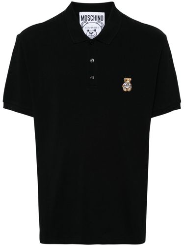 Cotton Polo Shirt With Logo - Moschino - Modalova